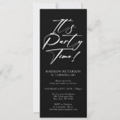 パーティー40歳の誕生日パーティーシンプルエレガント 招待状 (正面)