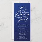 パーティー40歳の誕生日パーティーシンプルエレガント 招待状 (正面)