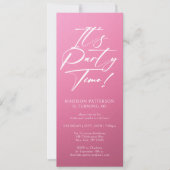 パーティー40歳の誕生日パーティーシンプルエレガント 招待状 (正面)