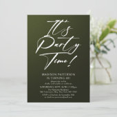 パーティー40歳の誕生日パーティーシンプルエレガント 招待状 (スタンド正面)