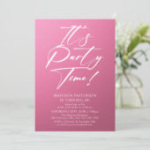 パーティー40歳の誕生日パーティーシンプルエレガント 招待状 (スタンド正面)