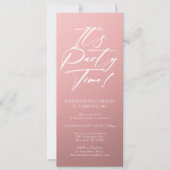 パーティー40歳の誕生日パーティーシンプルエレガント 招待状 (正面)