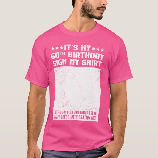 パーティー60誕生日のサイン60年 Tシャツ (正面)