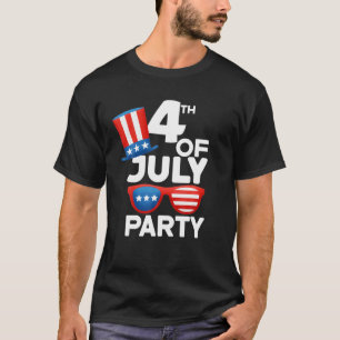 パーティー7月4日アメリカハットサングラスキッズボーイズ Tシャツ