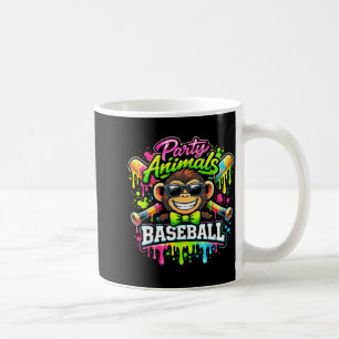 パーティー アニマルズ 野球 アイスクリーム 滴る 面白い 猿 コーヒーマグカップ