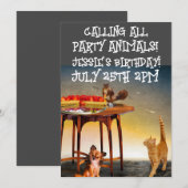 パーティー アニマル カスタム ご招待状 招待状 (正面/裏面)