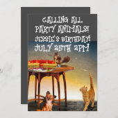 パーティー アニマル カスタム インビテーション (正面/裏面)