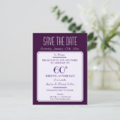 パーティー、イベントまたは懇親会の日付を梅に保存 案内ポストカード (スタンド正面)