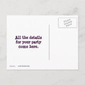 パーティー インビテーションポストカード (裏面)