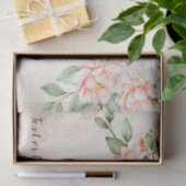 パーティー ウォーターカラー ピーチ ホワイト フラワー エレガント 薄葉紙 (ギフト)