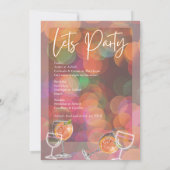 パーティー&カクテルバチェロレッテ週末 招待状 (裏面)