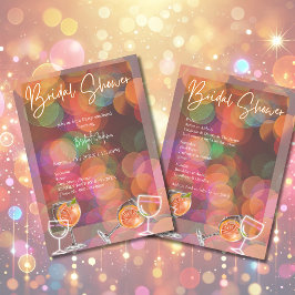 パーティー&カクテルブライダルシャワー週末 招待状