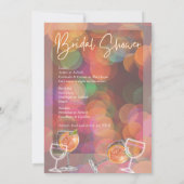 パーティー&カクテルブライダルシャワー週末 招待状 (裏面)