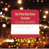 パーティー!カスタム懇親会クラス名タグステッカー スクエアシール