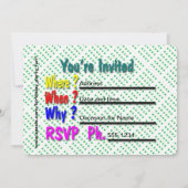 パーティー...カモの横断 招待状 (裏面)