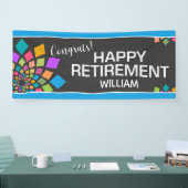 パーティー!カラフル、おもしろいカスタム退職 横断幕 (トレードショー)