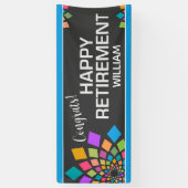 パーティー!カラフル、おもしろいカスタム退職 横断幕 (縦)