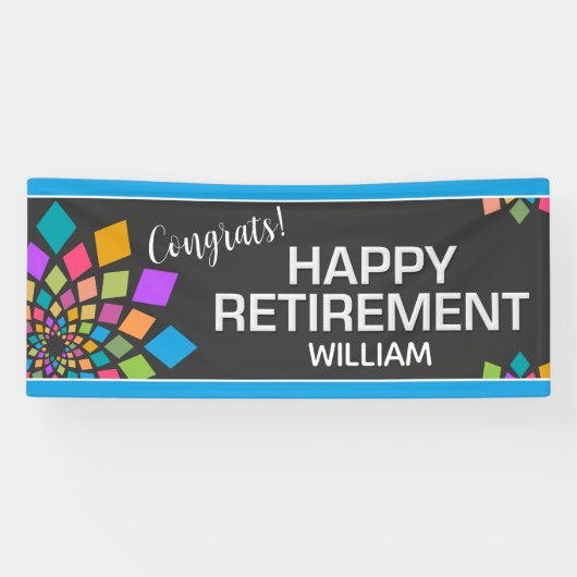 パーティー!カラフル、おもしろいカスタム退職 横断幕 (横)