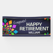 パーティー!カラフル、おもしろいカスタム退職 横断幕 (横)