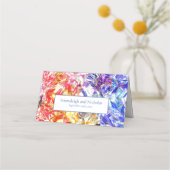 パーティー カラー ダイヤモンド クリスタル ジェムストーン ウェディング プレイスカード (裏面)