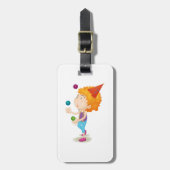 パーティー・キッド・ジャグリングカラフル・ボール ラゲッジタグ (正面縦)