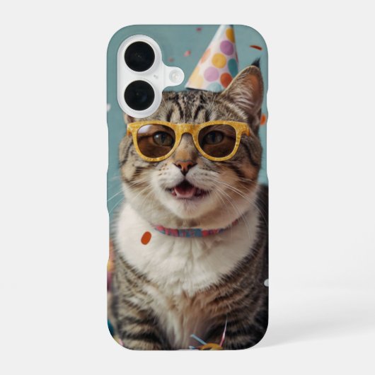 パーティー・キャット iPhone 16ケース (裏面)