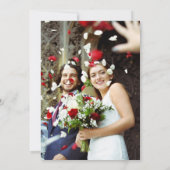 パーティー・グリーン結婚リーの写真の後で幸せに 招待状 (裏面)