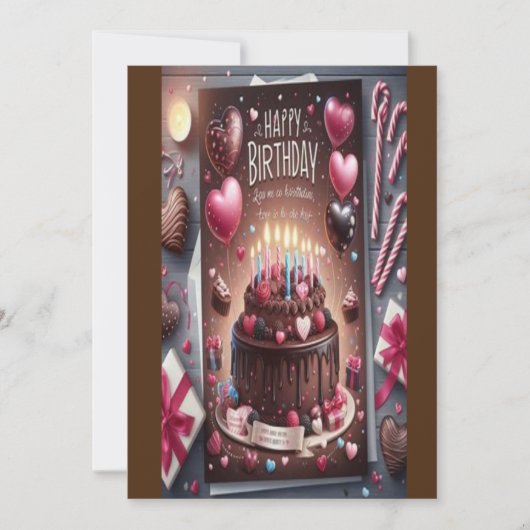 パーティー（ケーキの日）に参加しよう！ 招待状 (正面)