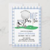 パーティー| ゴルフをテーマにした誕生日 | ワンショット | ゴルフ 招待状 (正面)