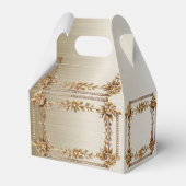 パーティー ゴールド オルネート レクタングル ダイヤモンド フラワーズ シャイニー フェイバーボックス (裏面サイド)