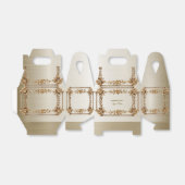 パーティー ゴールド オルネート レクタングル ダイヤモンド フラワーズ シャイニー フェイバーボックス (折り畳みなし)