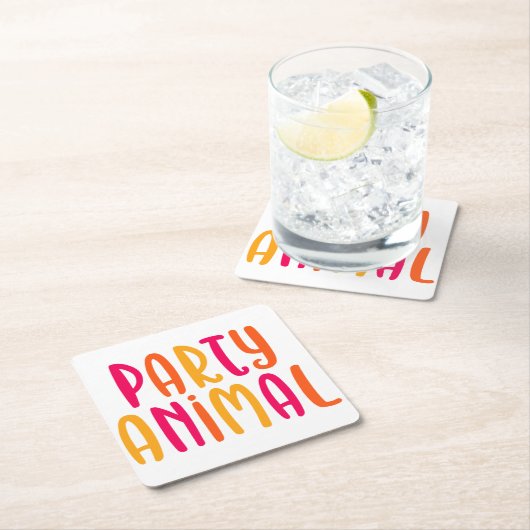 パーティー。 スクエアペーパーコースター (インサイチュ)