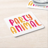 パーティー。 スクエアペーパーコースター (アングル)