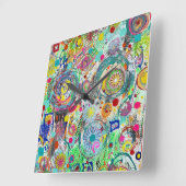 パーティー スクエア壁時計 (傾斜)