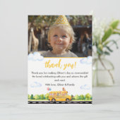 パーティー スクール バス 誕生日 ありがとう カード (スタンド正面)