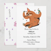 パーティー・スロース 招待状 (正面/裏面)