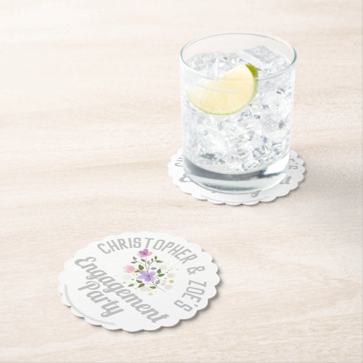 パーティー・セレブレーション。エンゲージメントパーティー ペーパーコースター (インサイチュ)