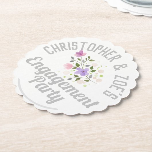 パーティー・セレブレーション。エンゲージメント・パーティー ペーパーコースター (アングル)