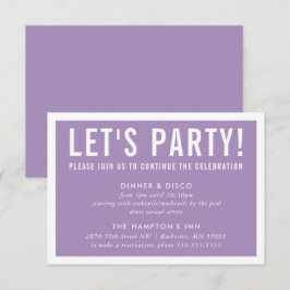 パーティー セレブレーション カード 現代的なブロック 紫 パープル