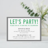 パーティー セレブレーション 情報 モダン ボールド ボーイ グレー グリーン 招待状 (スタンド正面)