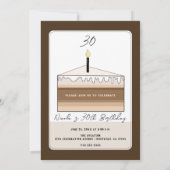 パーティー タロットスタイル バースデー ケーキ スライス パーティー 招待状 (裏面)