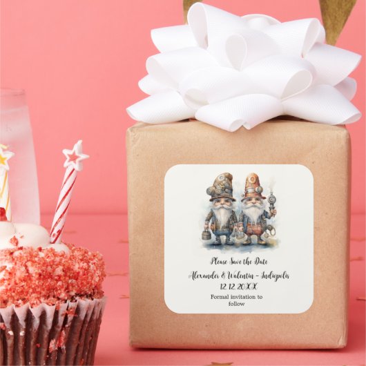 パーティー・ノームズ　保存日付 スクエアシール (パーティー)