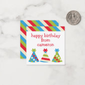 パーティー ハット 個人用 ギフト 封入 カード (正面/裏面インサイチュ)