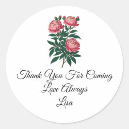 パーティー・バースデー・シャワーのお礼   ラウンドシール