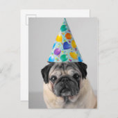 パーティー・パグ ポストカード (正面/裏面)