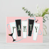パーティー(ピンク) 招待状 (スタンド正面)