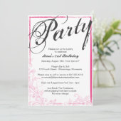 パーティー(ピンク) 招待状 (スタンド正面)