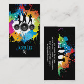 パーティー·ピープルDJの名刺 名刺 (正面/裏面)