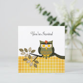 パーティー·フクロウ·招待状(任意の大事な行事) 招待状 (スタンド正面)