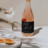 パーティー。ブラックスクリプモダントバチェロレッテ スパークリングワインラベル